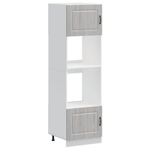 vidaXL Armoires de four 2 pi&egrave;ces "Kalmar" Bois d'ing&eacute;nierie gris Sonoma