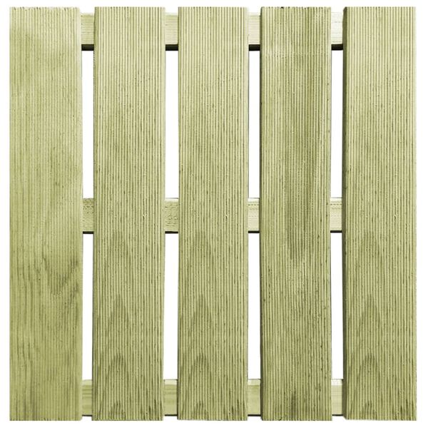 vidaXL Dalles de terrasse 12 pcs 50x50 cm Bois Vert