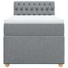 vidaXL Sommier &agrave; lattes de lit avec matelas Gris clair 100x200cm Tissu