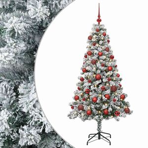 vidaXL Arbre de No&euml;l Artificiel avec Boule 120 cm 150 LED Blanc chaud
