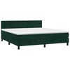 vidaXL Sommier &agrave; lattes de lit et matelas Vert fonc&eacute; 160x200cm Velours