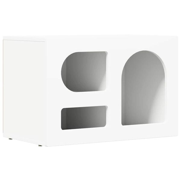 vidaXL Meuble TV Blanc 60 x 35 x 40 cm Bois d'ing&eacute;nierie