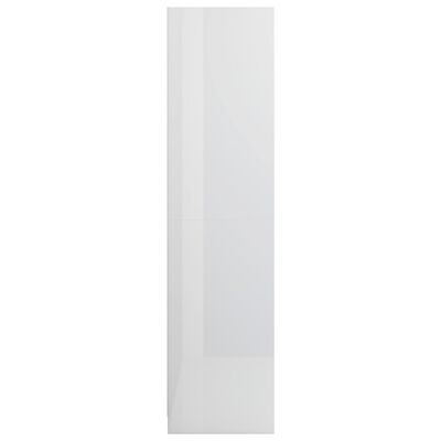 vidaXL Garde-robe Blanc brillant 100x50x200 cm Aggloméré