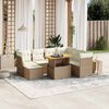 vidaXL Salon de jardin avec coussins 8 pcs beige r&eacute;sine tress&eacute;e