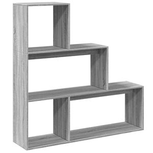 vidaXL &Eacute;tag&egrave;re s&eacute;paratrice de pi&egrave;ce 3niveaux sonoma gris 123x29x123 cm