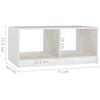 vidaXL Table basse blanc 75x50x33,5 cm bois de pin massif