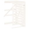 vidaXL Abri pour poubelle double sur roulettes blanc bois pin
