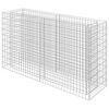 vidaXL Lit sur&eacute;lev&eacute; &agrave; gabion Acier galvanis&eacute; 180x50x100 cm