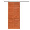vidaXL Porte de grange Cire marron 100 x 2,5 x 208 cm