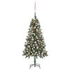 vidaXL Arbre de Noël artificiel pré-éclairé/boules pommes de pin 150cm