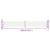 vidaXL Auvent latéral rétractable Crème 180x1200 cm