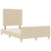 vidaXL Cadre de lit avec tête de lit Crème 120 x 190 cm tissu