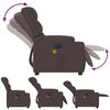 vidaXL Fauteuil de massage inclinable électrique Marron foncé Tissu