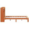 vidaXL Lit biblioth&egrave;que sans matelas cire marron 120x200 cm pin massif