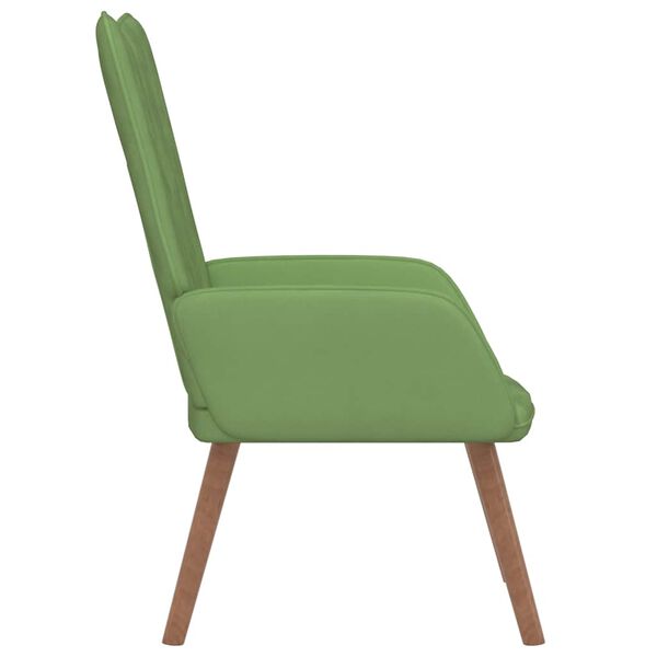 vidaXL Chaise de relaxation Vert clair Velours