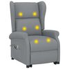 vidaXL Fauteuil de massage inclinable Gris clair Tissu