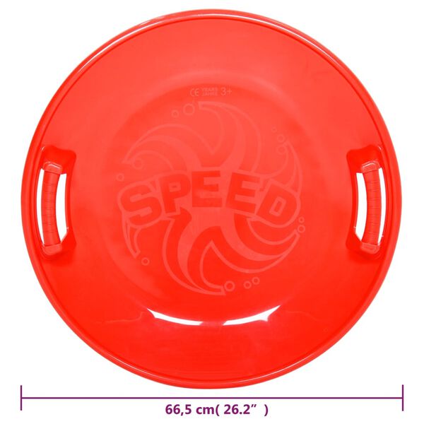 vidaXL Luge ronde Rouge 66,5 cm PP