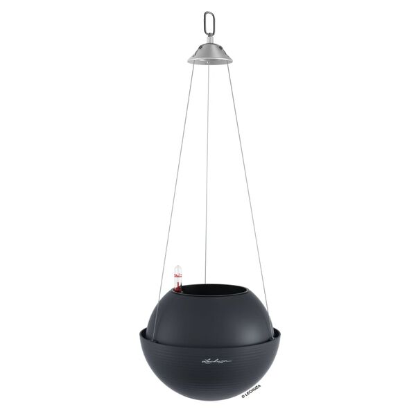 LECHUZA Jardini&egrave;re suspendue BOLA Color 23 ALL-IN-ONE Ardoise