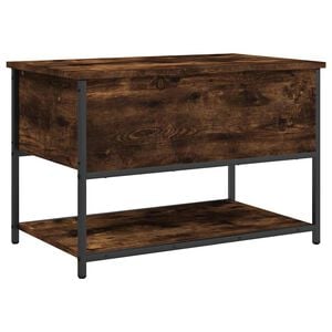 vidaXL Banc de rangement ch&ecirc;ne fum&eacute; 70x42,5x47 cm bois d'ing&eacute;nierie