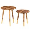 vidaXL Tables basses 2 pcs Bois massif