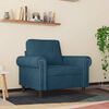 vidaXL Fauteuil Bleu 60 cm Velours