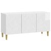 vidaXL Meuble TV 99 x 34,5 x 50 cm Blanc brillant Bois d'ing&eacute;nierie