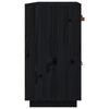 vidaXL Buffet Noir 98,5x40x75 cm Bois massif de pin