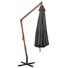 vidaXL Parasol de jardin suspendu avec mât anthracite bois de sapin