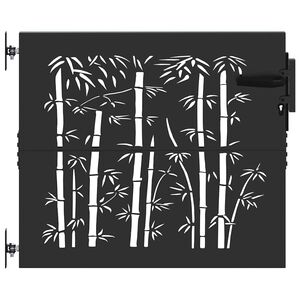 vidaXL Porte de Jardin 85 x 100 cm Noir Verrouillable