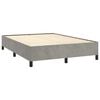 vidaXL Sommier &agrave; lattes de lit et matelas Gris clair 140x190cm Velours