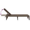 vidaXL Chaise longue marron 186x60x29 cm PP