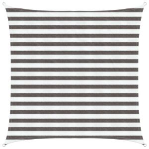 vidaXL Voile d'ombre Carr&eacute; 2 x 2 m HDPE Gris clair et blanc