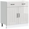 vidaXL Armoire de cuisine Lucca blanc brillant bois ing&eacute;nierie