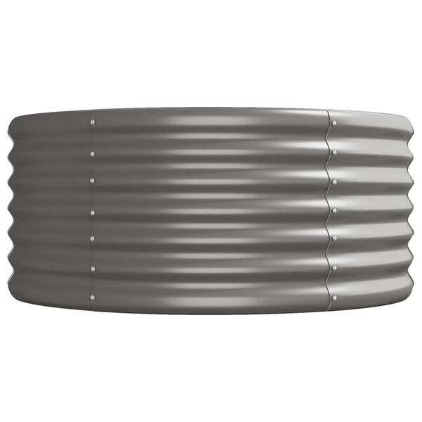 vidaXL Lit surélevé de jardin Acier galvanisé 440x80x36 cm gris