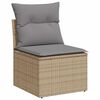 vidaXL Salon de jardin avec coussins 5 pcs beige r&eacute;sine tress&eacute;e