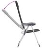 vidaXL Chaise pliante de camping lot de 2 Noir Aluminium