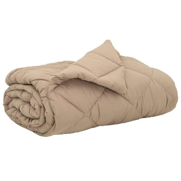vidaXL Duvet d'&eacute;t&eacute; simple Taupe 220 x 240 cm Microfibre