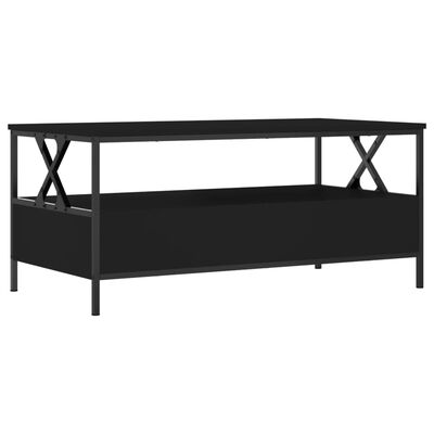 vidaXL Table basse noir 100x51x45 cm bois d'ingénierie