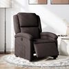vidaXL Fauteuil inclinable électrique Marron foncé Tissu