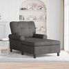 vidaXL Chaise longue avec coussin Noir 91 x 157 x 91 cm Simili cuir