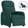 vidaXL Fauteuil de massage inclinable &eacute;lectrique Vert fonc&eacute; Tissu