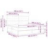 vidaXL Lit avec rangement et matelas Taupe 200 x 200 cm Polyester