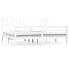 vidaXL Cadre de lit sans matelas blanc bois massif 200x200 cm