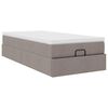 vidaXL Cadre de lit ottoman avec matelas taupe 100x200 cm tissu