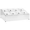 vidaXL R&eacute;cipient Gastronorm avec 8 bacs GN 1/6 Acier inoxydable