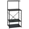 vidaXL Armoire &agrave; four &agrave; micro-ondes noir 60x39,6x123cm bois ing&eacute;nierie
