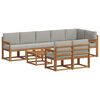 vidaXL Ensemble de canap&eacute;s d'ext&eacute;rieur 9 pcs Gris Naturel et Clair