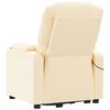vidaXL Fauteuil de massage Cr&egrave;me Tissu