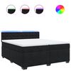 vidaXL Sommier &agrave; lattes de lit et matelas Noir 200x200 cm Velours