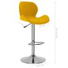 vidaXL Tabourets de bar lot de 2 jaune moutarde velours